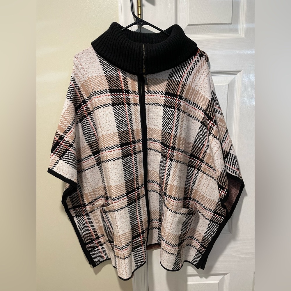 Tahari Sleeveless Turtleneck Zip Sweater